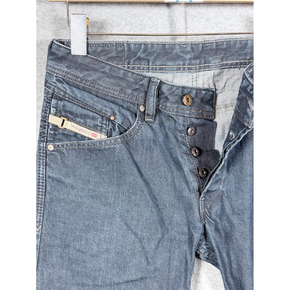Diesel Belther Mens Jeans Size 30x32 Regular Slim Tapered Gray Cotton Denim